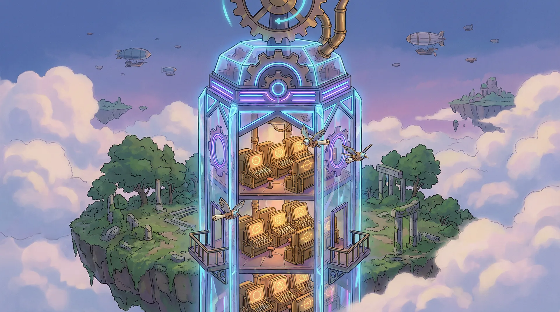 ag尊龙评测的熊猫电竞浮空电竞馆全景